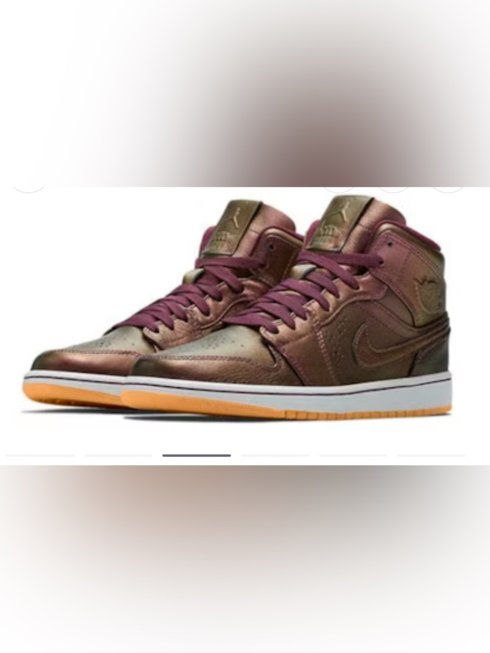 Men’s Air Jordan 1 Mid Nouveau 'Deep Burgundy' Size 13